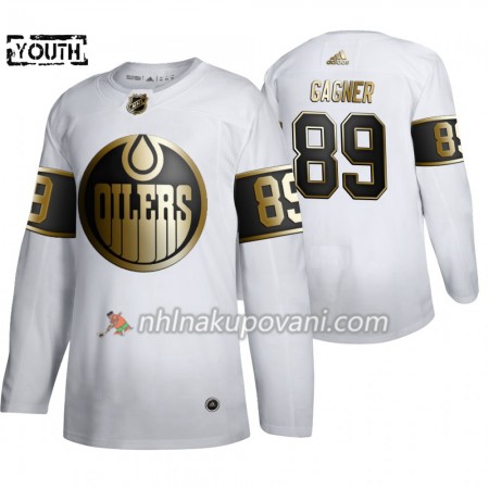 Edmonton Oilers Dresy Sam Gagner 89 Adidas 2019-2020 Golden Edition Bílá Authentic - Dětské